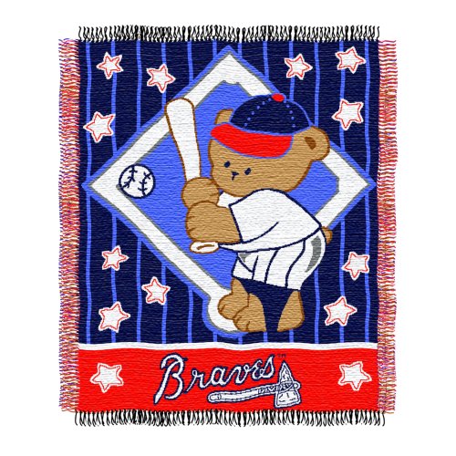 Atlanta Braves 36x46 Woven Jacquard Baby Throw