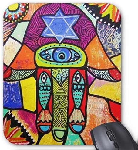 Litaz Personalized Mouse Pad Vintage Tapastry Hamsa Mouse Pad