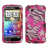 Rebel Stars With Full Rhinestones Hard Protector Case Cover For HTC Sensati ....