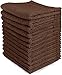Utopia Towels 12 Pack Premium Wash Cloths Set, 12 by 12 Inches, 100% Cotton Ring Spun, Highly Absorbent and Soft Feel Essential Washcloths for Bathroom, Spa, Gym, and Face, Dark Brown