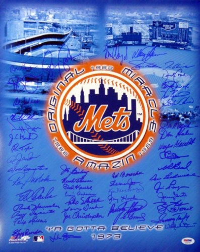 New York Mets Greats Multi Signed Autographed 16x20 Photo (49 Signatures) Tom Glavine & David Cone PSA/DNA