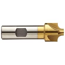 Niagara Cutter CRE124 High-Speed Steel End Mill, TiN Coated, 4 Flutes, Corner Rounding