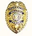 The X Bay Concealed Weapons Permit Metal Badge, Gold, ( CCW-G)