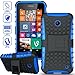 ElBolt TM 3 in 1 Bundle Nokia Lumia 635 / Nokia Lumia 630 Armor Grenade Stand Hard Gel Case -Blue with Free Ultra-Sensitive Stylus Pen and Premium Screen Protector by ElBolt TM