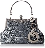 MG Collection Louise Beaded and Sequined Evening Bag