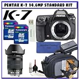 Pentax K-7 14.6 MP Digital SLR with Shake Reduction and 720p HD Video Body Only 17811 Pentax 16-45mm f/4.0 SMC PDA ED AL Zoom Lens Pentax 2-Year Extended Warranty for K7 D-SLR Cameras Two 2 Transcend 8GB SDHC Willoughby's Travelers Package 3