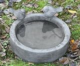 Low Bowl Bird Bath, 6"Hx12"ROUND, WHITE