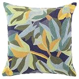 Avalone Chain Stitch Pillow - Indigo