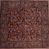 Veggie Dye Block Print Cotton Table Napkin 18" x 18" Red