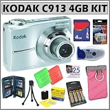 Kodak Easyshare C913 9.2MP Digital Camera + 4GB Deluxe Accessory Bundle