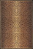 Leopard print area rug with solid black border Odyssey collection 8.00.