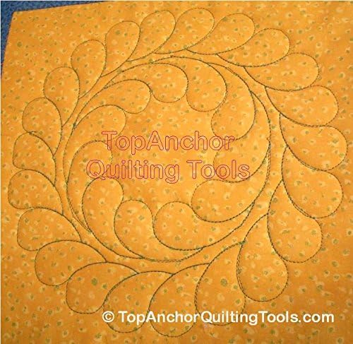 Feather Wreath Machine Quilting Template 10" - 1/4" laser-cut acrylic.