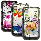 SAMSUNG GALAXY S 4G T959V THREE CASE COMBO, RED / PINK FLOWER, SUNFLOWER, R ....