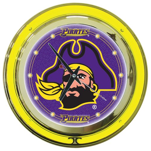 NCAA East Carolina 14-Inch Neon Clock