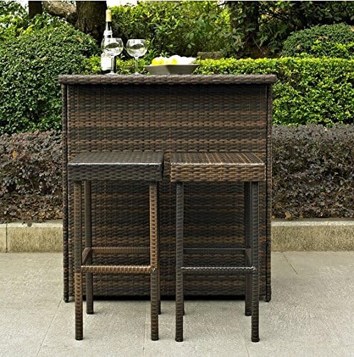 Gaskell 3 Piece Outdoor Patio Bar Set
