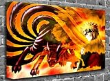 Anime Naruto Kyuubi Shippuden Chakra Poster Art Picture (FRAMED CANVAS) Size:36 x 24 (90 x 60 cm Approx)
