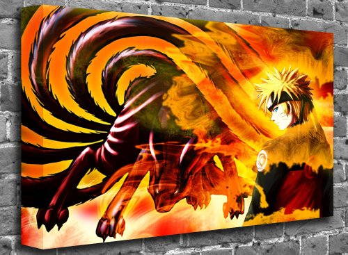 Anime Naruto Kyuubi Shippuden Chakra Poster Art Picture Roll Canvas (UNFRAMED) Size:16″ x 12″ (40 x 30 cm Approx)