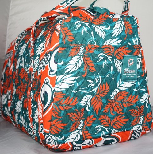 Miami Dolphins NFL Fabric Large Duffle Bag