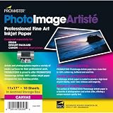 Promaster Artiste Canvas Inkjet Paper - 100 Cotton - 11x17 10 Sheets - Matte Surface