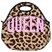 Snoogg Queen Leopard Print Travel Outdoor Carry Lunch Bag Picnic Tote Box Container Zip Out Removable Carry Lunchbox Handle Tote Lunch Bag Food Bag For School Work Office RS.549.00