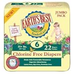 SAVE $9.01 - Earth's Best TenderCare Chlorine Free Diapers, Size 6, 35+ Lbs. (Case of 88) $44.99