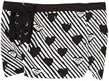 IMAGE OF Roxy Kids Girls 7-16 Picnic Beach Board Short, Black And White Stripe, 14