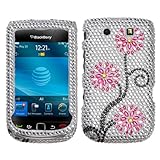 Moon Flowers With Full Rhinestones Hard Protector Case Cover For BlackBerry ....