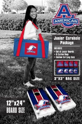 American University AU Eagles Junior 12x24 Cornhole Game Package
