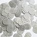 Round Sequin 15mm Silver Metallic Sparkle Glitter Texture Couture Paillettes