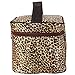 DATEWORK Women Leopard Print Cosmetic Bags (Brown)