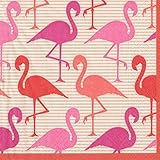 Entertaining with Caspari Flamingo Strut, Cocktail Napkin, Pack of 20