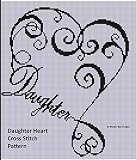 Daughter Heart Cross Stitch Pattern (English Edition)