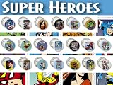 Marvel Super Heroes Comic Book US Stamp Button/Pin Set