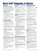 Microsoft Word 2007 Templates & Macros Quick Reference Guide (Cheat Sheet of Instructions, Tips & Shortcuts - Laminated Card)