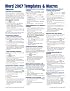 Microsoft Word 2007 Templates & Macros Quick Reference Guide (Cheat Sheet of Instructions, Tips & Shortcuts - Laminated)
