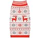 Blueberry Pet Vintage Ugly Christmas Reindeer Holiday Festive Dog Sweater in Bold and Young Color, Back Length 16