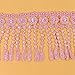 Yontree Floral Venise Lace Applique Bridal Wedding Applique Pink 3 yards