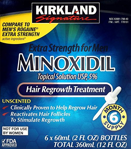 Kirkland SignatureTM Hair Regrowth Treatment Extra Strength for Men 5% Minoxidil Topical Solution