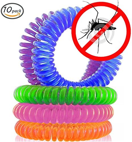 SHINEstyle Mosquito Repellent Bracelets, 10 Pack Pest Control Repeller up to 250Hrs of Insect Protection, Outdoor & Indoor, Wrist Bands for Adults & Kids -No Spray, Deet-free - All Natural Plant Oils