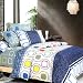 Blancho Bedding - [Navy Design] 100% Cotton Comforter Cover/Duvet Cover Combo