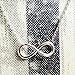 beautyshow Fashion Antique Silver Vintage 8 Letter and Love Infinity Pendant Bracelet Jewelry Unique (Silver-WHS554)