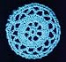 Aqua Cartwheel Crocheted Hair Bun Cover- LARGE