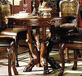 Counter Height Dining Table in Brown Cherry Finish