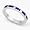 0.25ct G/VS2 Diamond and .85ct Blue Sapphire Half Eternity Band - 18k White Gold, 4