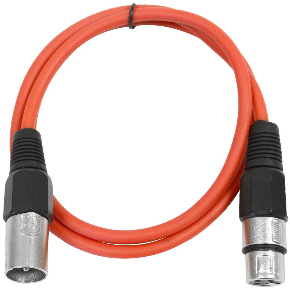 SEISMIC AUDIO SAXLX2 2' Red XLR Male to XLR Female