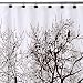 Tree Shower Curtain and Shower Hook Set - Brown