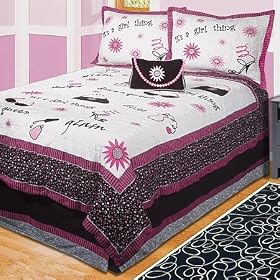 It's a Girl Thing 100% Cotton Quilt Set, Twin by SmartBargains