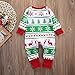 Baby Boys Girls Long Sleeve Christmas Snowflake Reindeer Print Romper (80 (6-12M), Green)