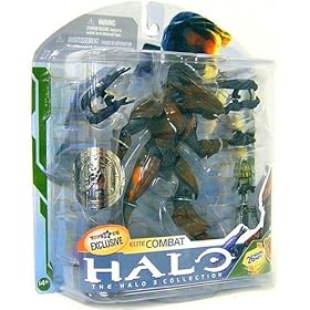  Halo 3 McFarlane Toys Series 5 (2009 Wave 2) Exclusive Action Figure BROWN Elite Combat (Dual Plasma Rifles and Trip Mine)