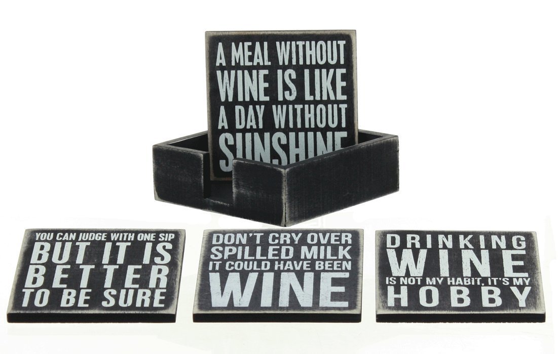 Amazon.com - Primitives By Kathy Wooden Drink Coaster/ Four ...